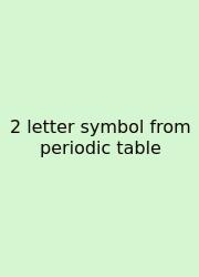 2 Letter Symbol From Periodic Table