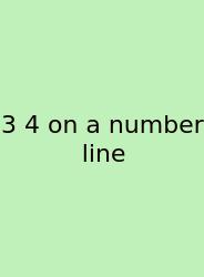 3 4 On A Number Line