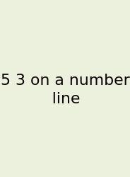 5 3 On A Number Line