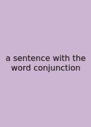 A Sentence With The Word Conjunction