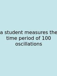 A Student Measures The Time Period Of 100 Oscillations