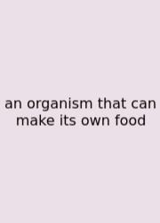 An Organism That Can Make Its Own Food