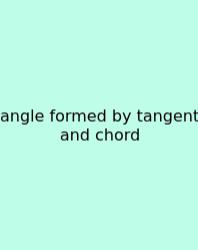 Angle Formed By Tangent And Chord