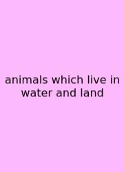 Animals Which Live In Water And Land