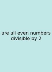 Are All Even Numbers Divisible By 2