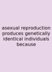 Asexual Reproduction Produces Genetically Identical Individuals Because