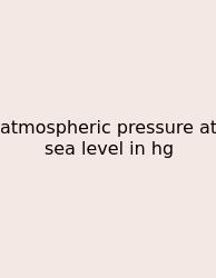 Atmospheric Pressure At Sea Level In Hg