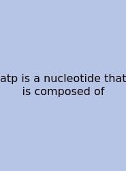 Atp Is A Nucleotide That Is Composed Of