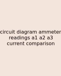 Circuit Diagram Ammeter Readings A1 A2 A3 Current Comparison