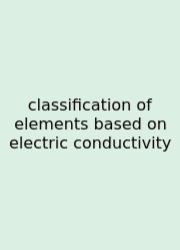 Classification Of Elements Based On Electric Conductivity