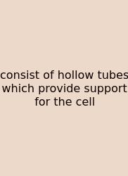 Consist Of Hollow Tubes Which Provide Support For The Cell