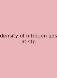 Density Of Nitrogen Gas At Stp