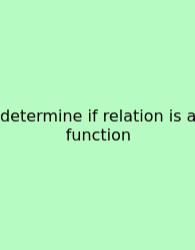 Determine If Relation Is A Function