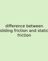 Difference Between Sliding Friction And Static Friction