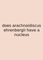 Does Arachnoidiscus Ehrenbergii Have A Nucleus