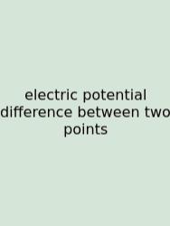 Electric Potential Difference Between Two Points