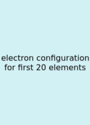 Electron Configuration For First 20 Elements