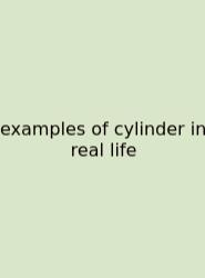 Examples Of Cylinder In Real Life