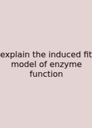 Explain The Induced Fit Model Of Enzyme Function