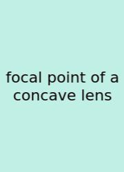 Focal Point Of A Concave Lens