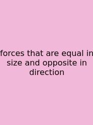 Forces That Are Equal In Size And Opposite In Direction