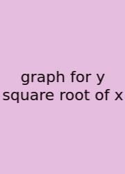 Graph For Y Square Root Of X