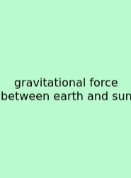 Gravitational Force Between Earth And Sun