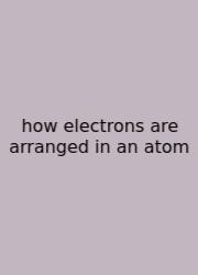 How Electrons Are Arranged In An Atom
