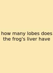 How Many Lobes Does The Frog's Liver Have