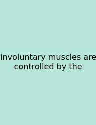 Involuntary Muscles Are Controlled By The
