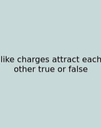 Like Charges Attract Each Other True Or False