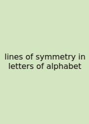 Lines Of Symmetry In Letters Of Alphabet