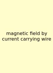 Magnetic Field By Current Carrying Wire