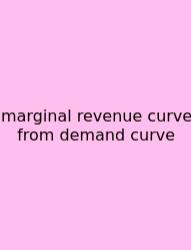 Marginal Revenue Curve From Demand Curve