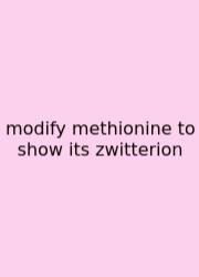 Modify Methionine To Show Its Zwitterion