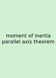 Moment Of Inertia Parallel Axis Theorem