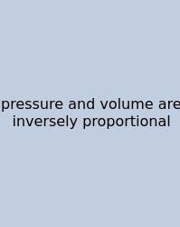 Pressure And Volume Are Inversely Proportional