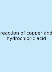 Reaction Of Copper And Hydrochloric Acid