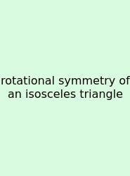 Rotational Symmetry Of An Isosceles Triangle