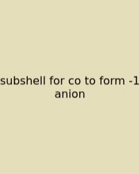 Subshell For Co To Form -1 Anion