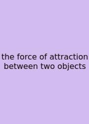 The Force Of Attraction Between Two Objects