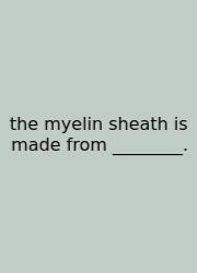The Myelin Sheath Is Made From ________.
