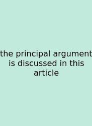 The Principal Argument Is Discussed In This Article