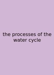The Processes Of The Water Cycle