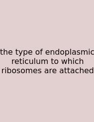 The Type Of Endoplasmic Reticulum To Which Ribosomes Are Attached