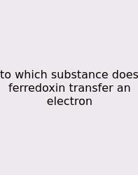 To Which Substance Does Ferredoxin Transfer An Electron