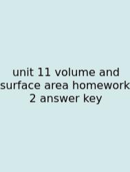 Unit 11 Volume And Surface Area Homework 2 Answer Key