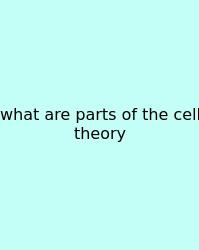 What Are Parts Of The Cell Theory