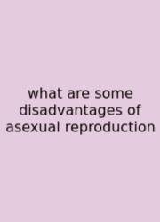 What Are Some Disadvantages Of Asexual Reproduction