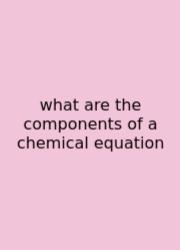What Are The Components Of A Chemical Equation